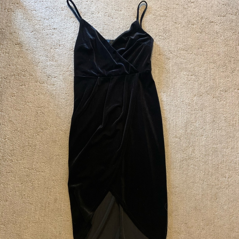 Dynamite Black Velvet Dress